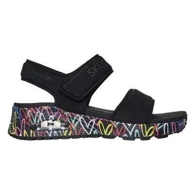 Skechers Women's JGoldcrown: Uno - Sea Of Love Sandals in Black, Size | Textile, Vegan