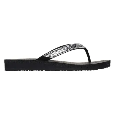 Skechers Women's Meditation - Stay Loyal Sandals in Black, Size | Synthetic, Vegan