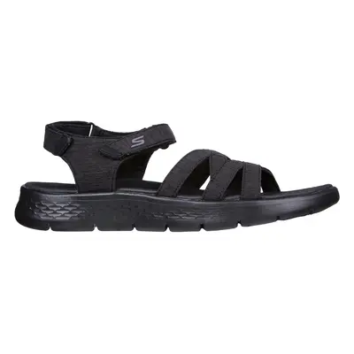 Skechers Women's GO WALK FLEX Sandal - Sunshine Sandals in Black, Size | Textile, Vegan, Machine