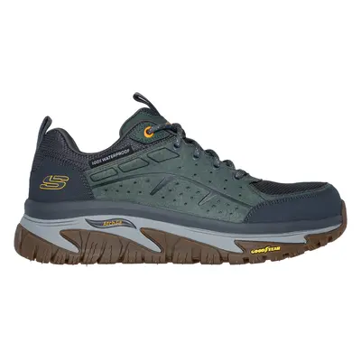 Skechers Men's Waterproof: Arch Fit Road Walker - Vernal Sneaker in Green, Size | Leather/Synthe