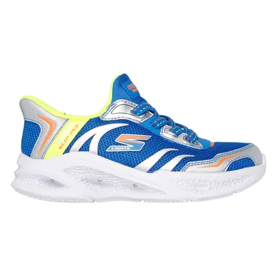 Skechers Boy's Slip-ins: Meteor-Lights - Brisk-Beams Sneaker in Blue/Yellow, Size | Synthetic/Te