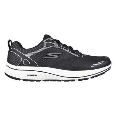 Skechers Men's GOrun Consistent - Fleet Rush Sneaker in Black/White, Size | Synthetic/Textile, M