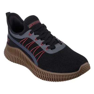 Skechers Men's BOBS Geo Sneaker in Black, Size | Textile/Synthetic, Vegan, Machine Washable