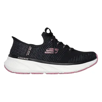 Skechers Women's Slip-ins Relaxed Fit: Edgeride - Impression Sneaker in Black/Pink, Size | Texti