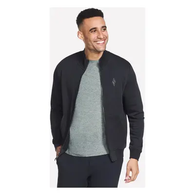 Skechers Men's The Hoodless Hoodie GO WALK Everywhere Jacket in Black, Size | Cotton/Polyester