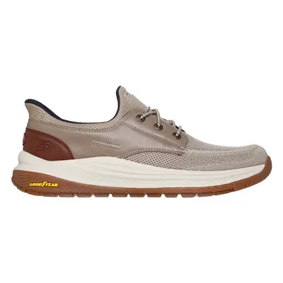 Skechers Men's Slip-ins Relaxed Fit: Meroe - Alden Shoes in Taupe, Size | Textile/Synthetic