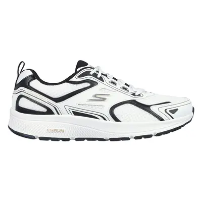 Skechers Men's GOrun Consistent Sneaker in White/Black, Size | Leather/Textile/Synthetic