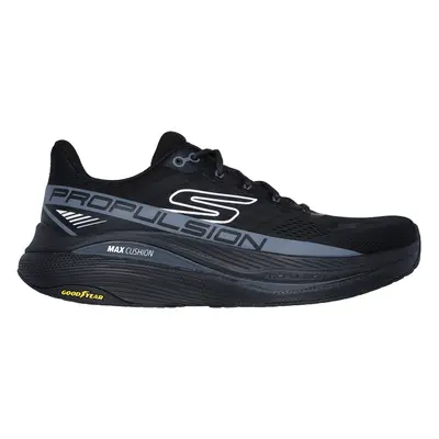 Skechers Men's Max Cushioning Propulsion Sneaker in Black, Size | Textile/Synthetic, Vegan, Mach