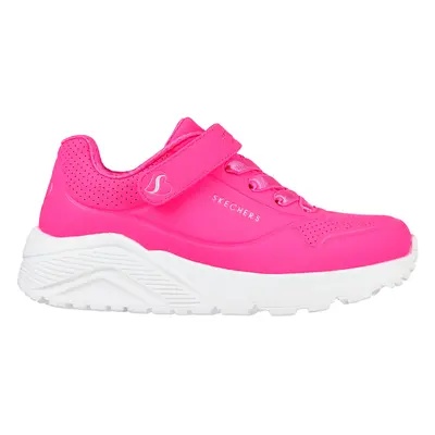 Skechers Girls Uno Lite Sneaker in Hot Pink, Size | Synthetic/Textile, Machine Washable