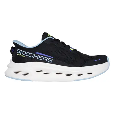 Skechers Women's Slip-ins: Max Cushioning Glide-Step Sneaker in Black/Blue, Size | Textile/Synth