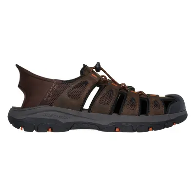 Skechers Men's Slip-ins Relaxed Fit: Tresmen - Norvick Sandals in Chocolate, Size | Synthetic/Te