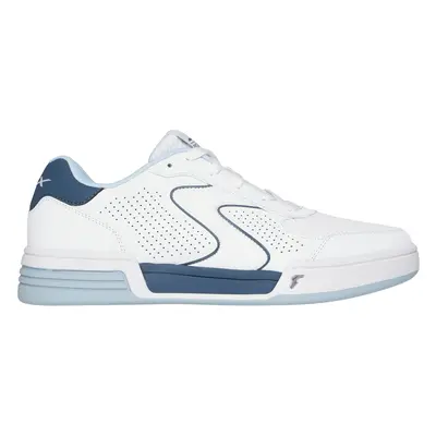 Skechers Men's Viper Court Classic Sneaker in White/Blue, Size | Leather/Synthetic/Textile