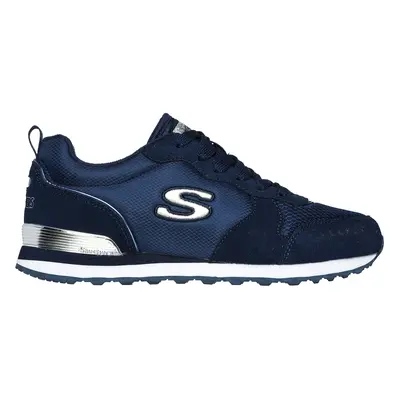 Skechers Women's OG - Goldn Gurl Sneaker in Navy Blue, Size | Leather/Textile/Synthetic