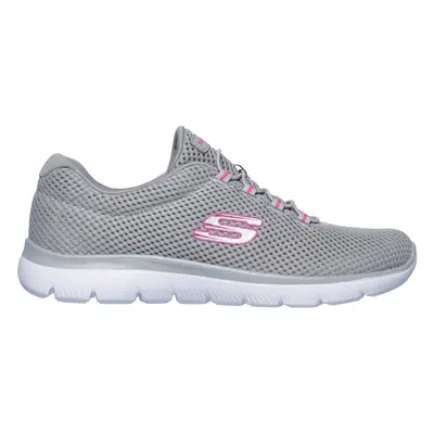 Skechers Women's Summits Sneaker in Gray/Hot Pink, Size | Textile/Synthetic, Machine Washable