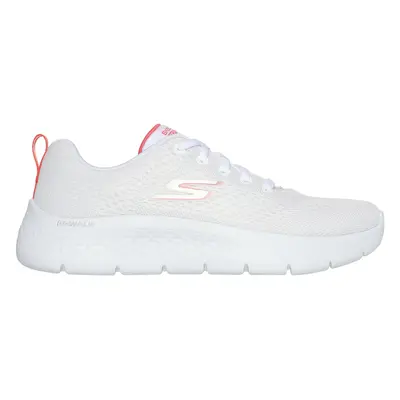 Skechers Women's GO WALK Flex - Kali Sneaker in White/Coral, Size | Textile/Synthetic, Vegan, Ma