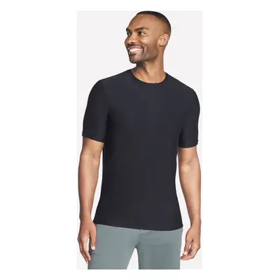 Skechers Men's GO DRI All Day T-Shirt in Black, Size | Recycled Polyester/Spandex