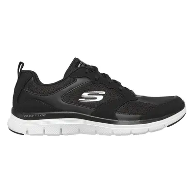 Skechers Women's Flex Appeal 4.0 - Active Flow Sneaker in Black/White, Size | Textile/Leather