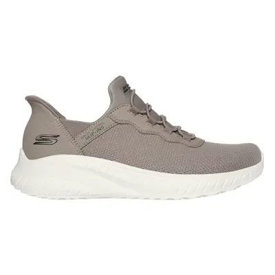 Skechers Women's Slip-ins: BOBS Sport Squad Chaos Sneaker in Taupe, Size Wide | Textile/Syntheti