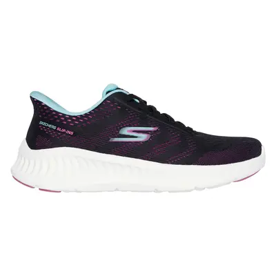 Skechers Women's Slip-ins: GO WALK Now - Khloe Sneaker in Black/Purple, Size | Textile/Synthetic