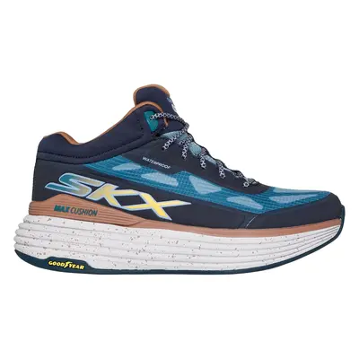 Skechers Women's Max Cushioning Suspension - Terrace Sneaker in Navy Blue/Teal, Size | Synthetic