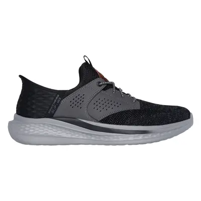 Skechers Men's Slip-ins Relaxed Fit: Slade - Caster Sneaker in Black/Gray, Size | Textile/Synthe