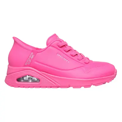 Skechers Women's Slip-ins: Uno - Easy Air Sneaker in Neon Pink, Size | Textile/Synthetic