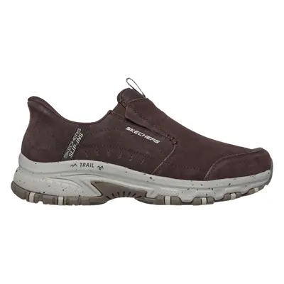 Skechers Men's Slip-ins: Hillcrest - Cedar Root Sneaker in Brown, Size | Leather/Textile