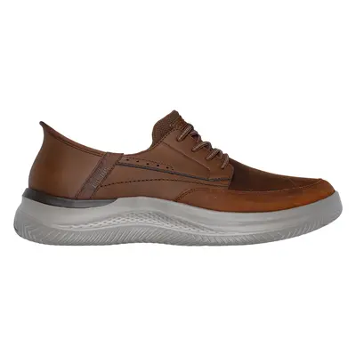 Skechers Men's Slip-ins Relaxed Fit: Hasting - Rory Slip-On Shoes in Brown, Size | Synthetic/Lea