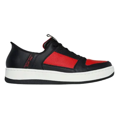 Skechers Men's Slip-ins: Sport Court - Distown Sneaker in Black/Red, Size | Leather/Synthetic/Te