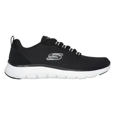 Skechers Women's Flex Appeal 5.0 Sneaker in Black/White, Size | Textile/Synthetic, Vegan, Machin