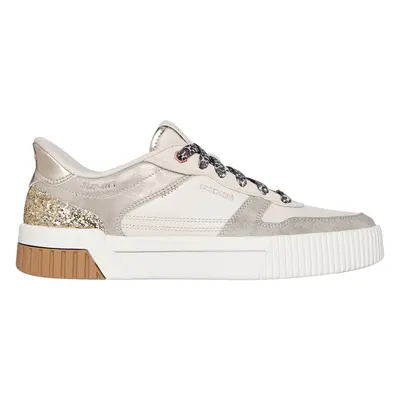 Skechers Women's Slip-ins: Jade - Radiant Roar Sneaker in Natural/Gold, Size | Synthetic/Leather