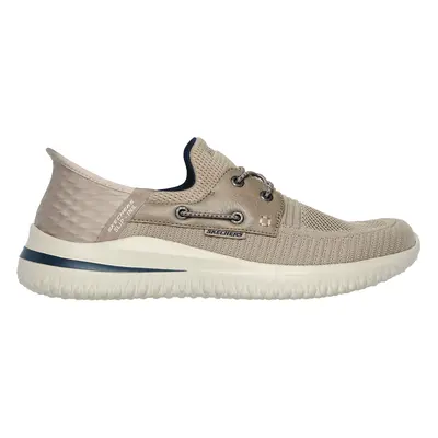 Skechers Men's Slip-ins: Delson 3.0 - Roth Sneaker in Taupe, Size | Textile/Synthetic, Vegan