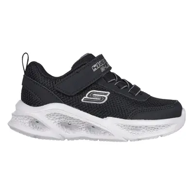 Skechers S-Lights: Meteor-Lights Sneaker in Black/Gray, Size | Textile/Synthetic