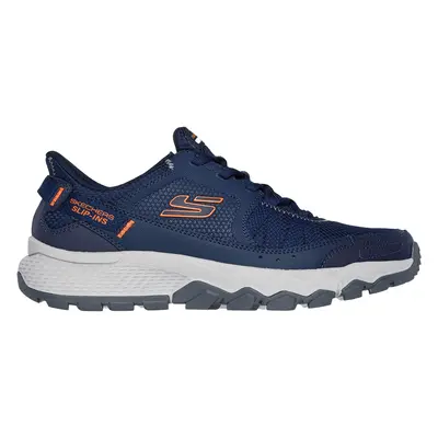 Skechers Men's Slip-ins: Dynamite AT - Escapar Sneaker in Navy Blue/Orange, Size | Leather/Synth