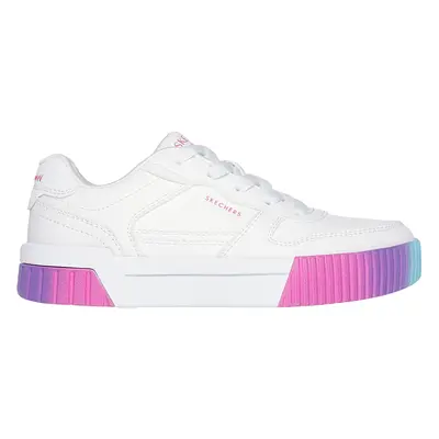 Skechers Girls Jade Sneaker in White, Size | Synthetic, Machine Washable