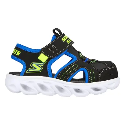 Skechers Lights: Hypno-Splash - Sunzys Sandals in Black/Lime, Size | Synthetic/Textile