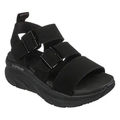 Skechers Women's Relaxed Fit: D'Lux Walker - Retro Cosmos Sandals in Black, Size | Synthetic, Ve