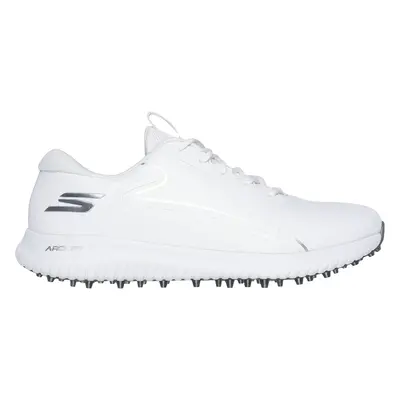 Skechers Men's GO GOLF Max Golf Shoes in White/Silver, Size | Synthetic/Textile, Arch Fit