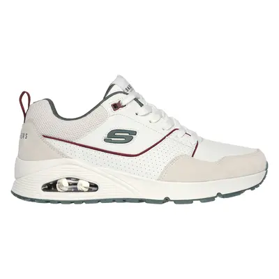 Skechers Men's Uno - Retro One Sneaker in White/Green, Size | Leather/Synthetic/Textile