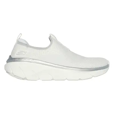 Skechers Women's Relaxed Fit: D'Lux Walker 2.0 - Sparkle Forever Sneaker in White/Silver, Size |