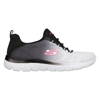 Skechers Women's Summits - Bright Charmer Sneaker in Black/White, Size | Textile/Synthetic, Vega