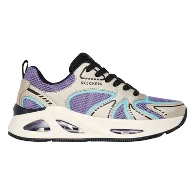 Skechers Women's Uno Ego - Illustris Air Sneaker in Gold/Lavender, Size | Synthetic/Textile