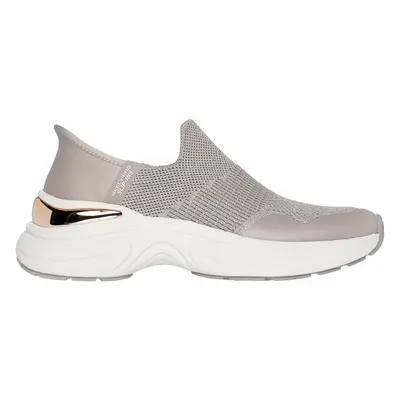 Skechers Women's Slip-ins: Hazel - Priya Sneaker in Taupe/Gold, Size | Textile/Synthetic, Vegan