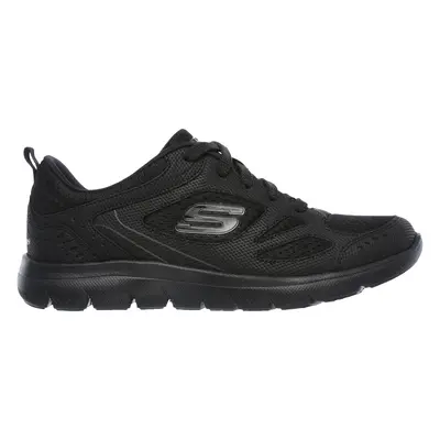 Skechers Women's Summits - Suited Sneaker in Black, Size | Leather/Textile/Synthetic