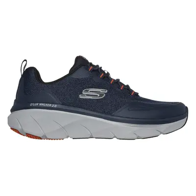 Skechers Men's Relaxed Fit: D'Lux Walker 2.0 - Steadyway Sneaker in Navy Blue/Orange, Size | Tex