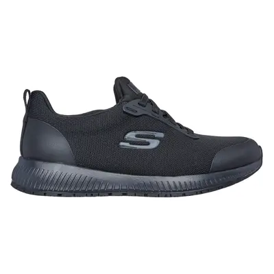 Skechers Women's Work: Squad SR Sneaker in Black, Size | Textile/Synthetic