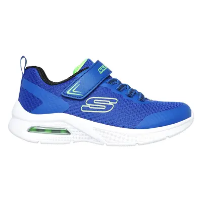 Skechers Boy's Microspec Max Sneaker in Blue/Lime, Size | Textile/Synthetic