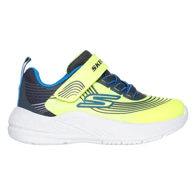 Skechers Microspec Advance Sneaker in Yellow/Blue, Size | Textile/Synthetic, Machine Washable