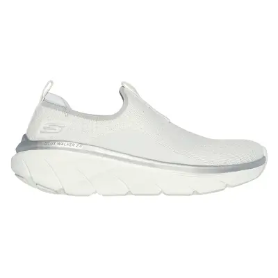 Skechers Women's Relaxed Fit: D'Lux Walker 2.0 - Sparkle Forever Sneaker in White/Silver, Size |