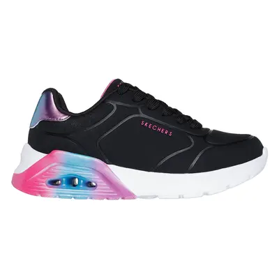 Skechers Girls Uno Lite 2.0 - Vivid Pop Sneaker in Black | Synthetic, Machine Washable